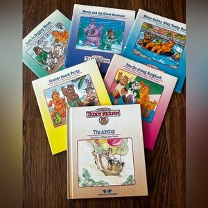 Teddy Ruxpin books the world of book lot vintage